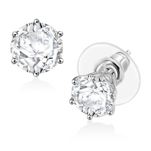 D'Joy Golconda Topaz 4.50 ctw Star Brilliance Stud Earring in Platinum Over Sterling Silver 