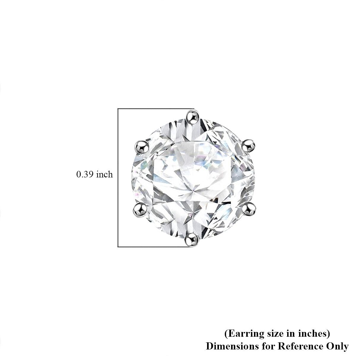 D'Joy Golconda Topaz 4.50 ctw Star Brilliance Stud Earrings in Platinum Over Sterling Silver 