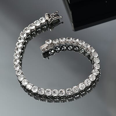 Karis Golconda Topaz 18.00 ctw Tennis Bracelet in Platinum Bond (6.50 In)