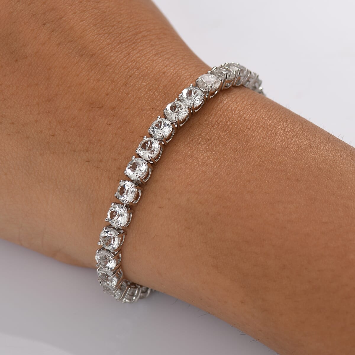 Karis Golconda Topaz 18.00 ctw Tennis Bracelet in Platinum Bond (6.50 In) image number 2