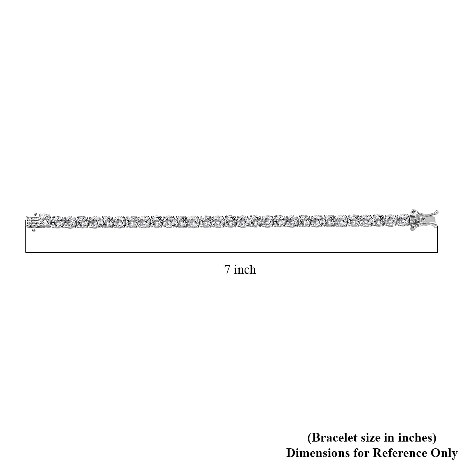 Karis Golconda Topaz 18.00 ctw Tennis Bracelet in Platinum Bond (6.50 In)