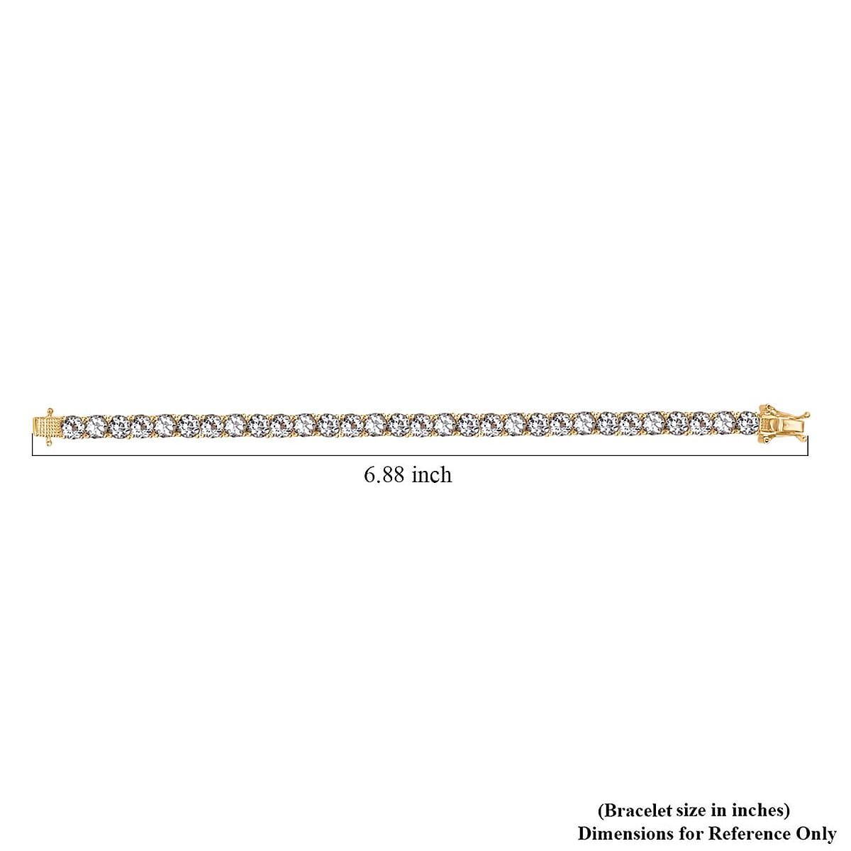 Karis Golconda Topaz 18.50 ctw Tennis Bracelet in 18K YG Plated (6.50 In) image number 4