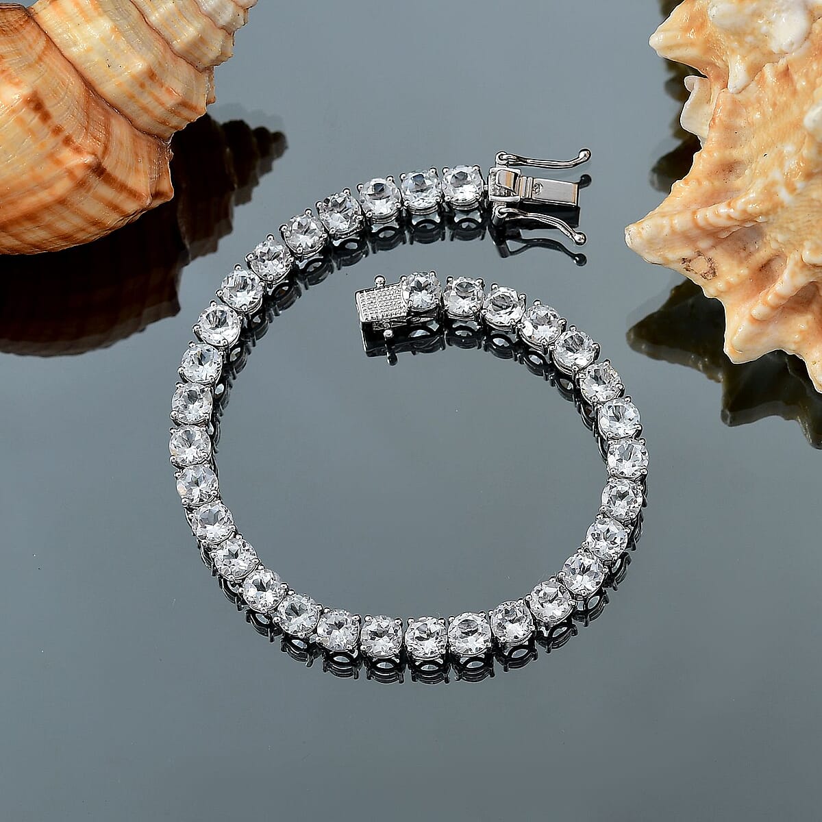 Karis Golconda Topaz 20.30 ctw Tennis Bracelet in Platinum Bond (7.25 In) image number 1