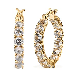 Karis Golconda Topaz 18.90 ctw Hoop Earrings 18K YG Plated