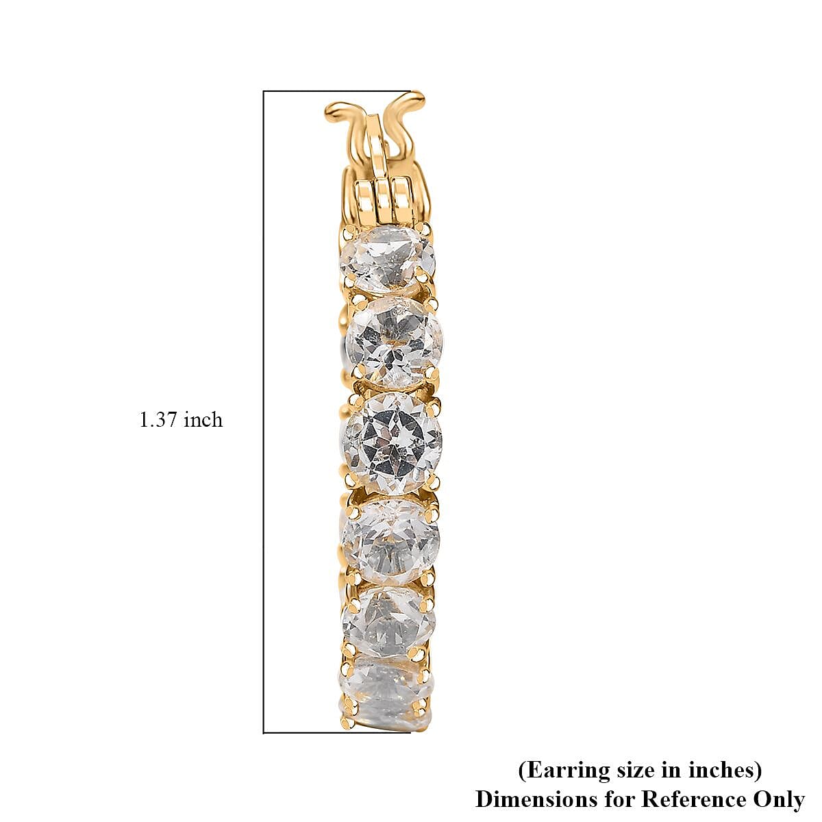 Karis Golconda Topaz 18.90 ctw Hoop Earrings 18K YG Plated image number 4
