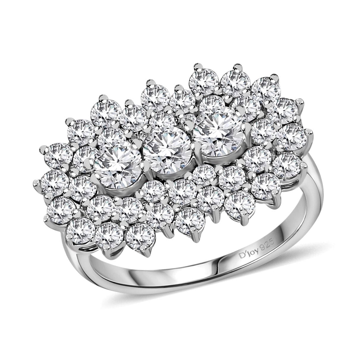D'Joy Golconda Topaz 2.75 ctw Boat Ring in Platinum Over Sterling Silver (Size 10.0) image number 0