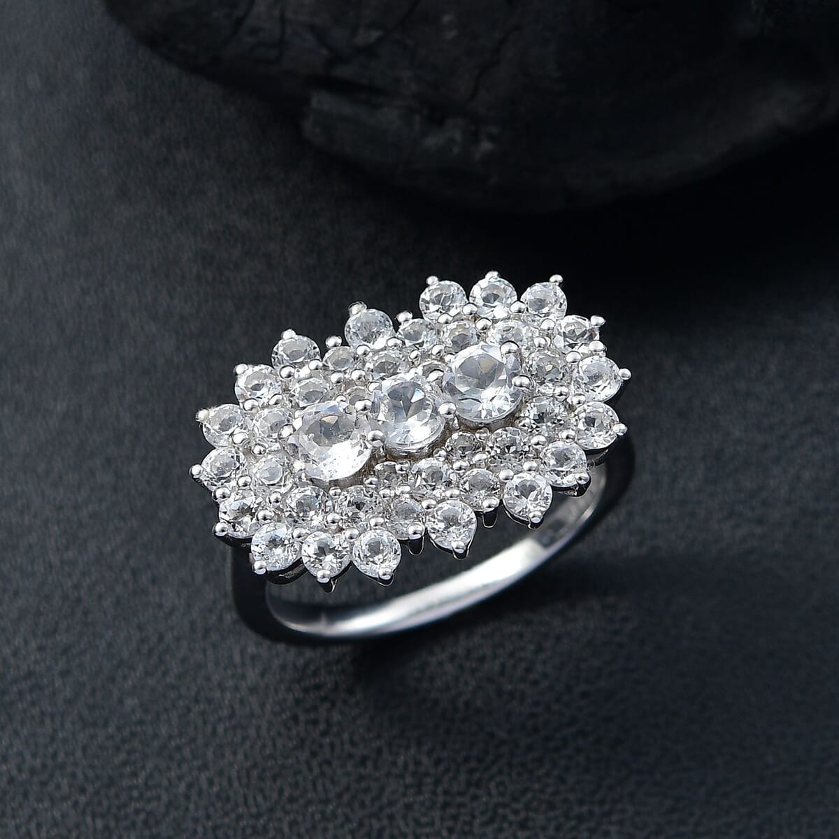 D'Joy Golconda Topaz 2.75 ctw Boat Ring in Platinum Over Sterling Silver (Size 10.0) image number 1
