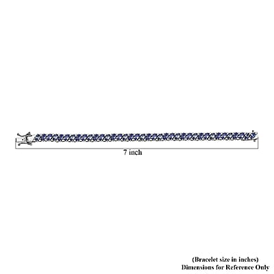 D'Joy Tanzanite and White Zircon 10.20 ctw Celestial Symphony Bracelet in Rhodium Over Sterling Silver (6.50 In)