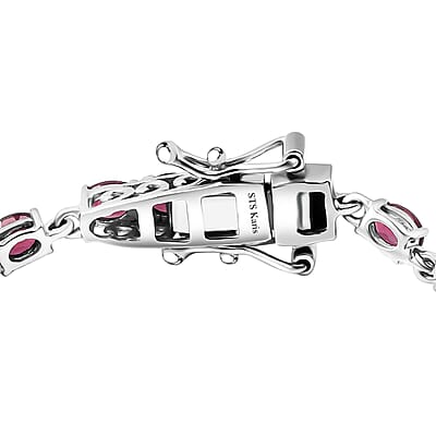 Karis Oregon Peach Opal and Orissa Rhodolite Garnet 6.20 ctw Bracelet in Platinum Bon (7.25 In)