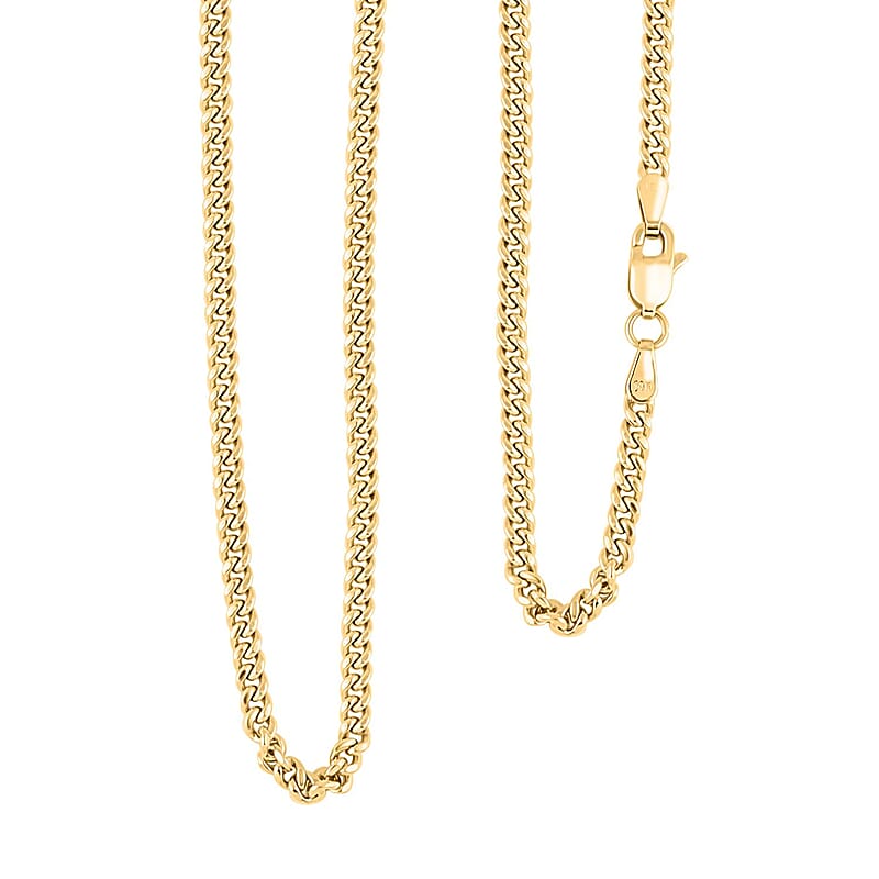 3mm Miami Chain Necklace in 14K Yellow Gold 4.33 Grams 20 Inches