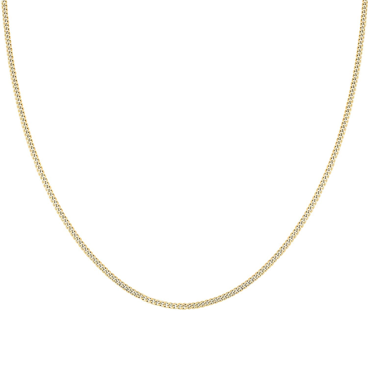 3mm Miami Chain Necklace in 14K Yellow Gold 24 Inches 5.06 Grams