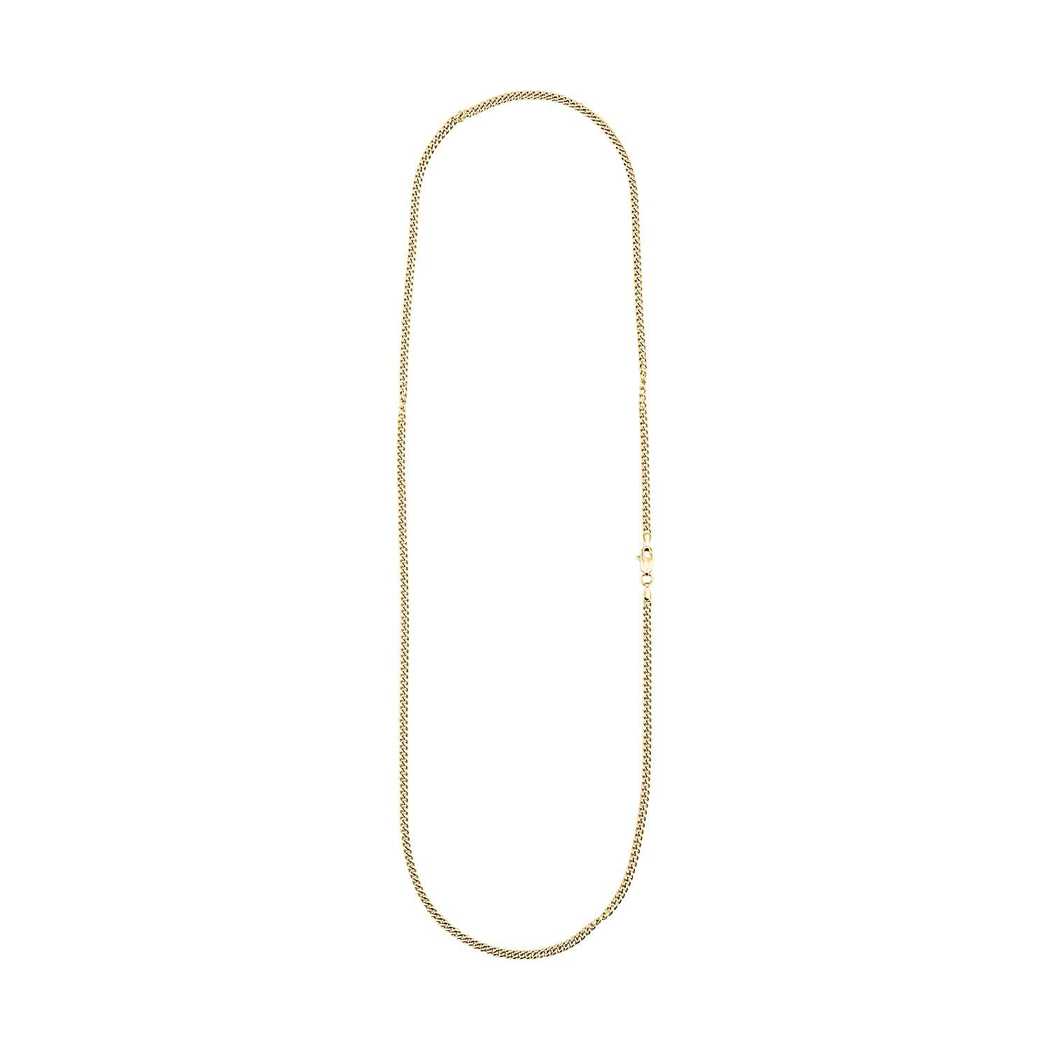3mm Miami Chain Necklace in 14K Yellow Gold 24 Inches 5.06 Grams