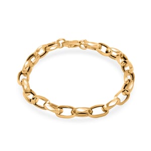 Italian Oval Link Chain Bracelet in 10K Yellow Gold (7.50 In) 3.95 Grams