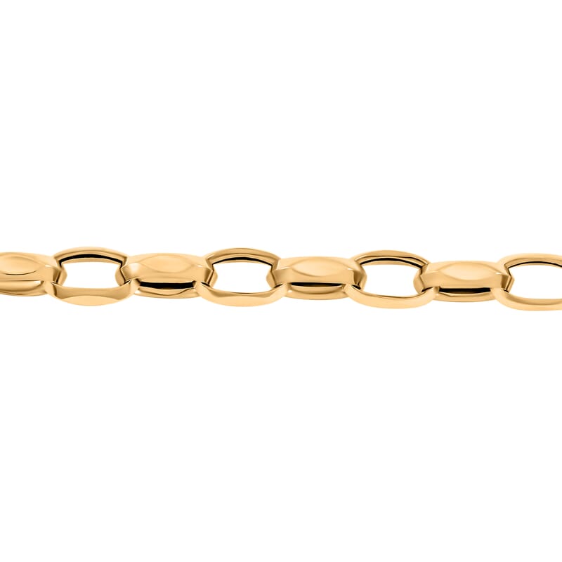 Italian Oval Link Chain Bracelet in 10K Yellow Gold (7.50 In) 3.95 Grams