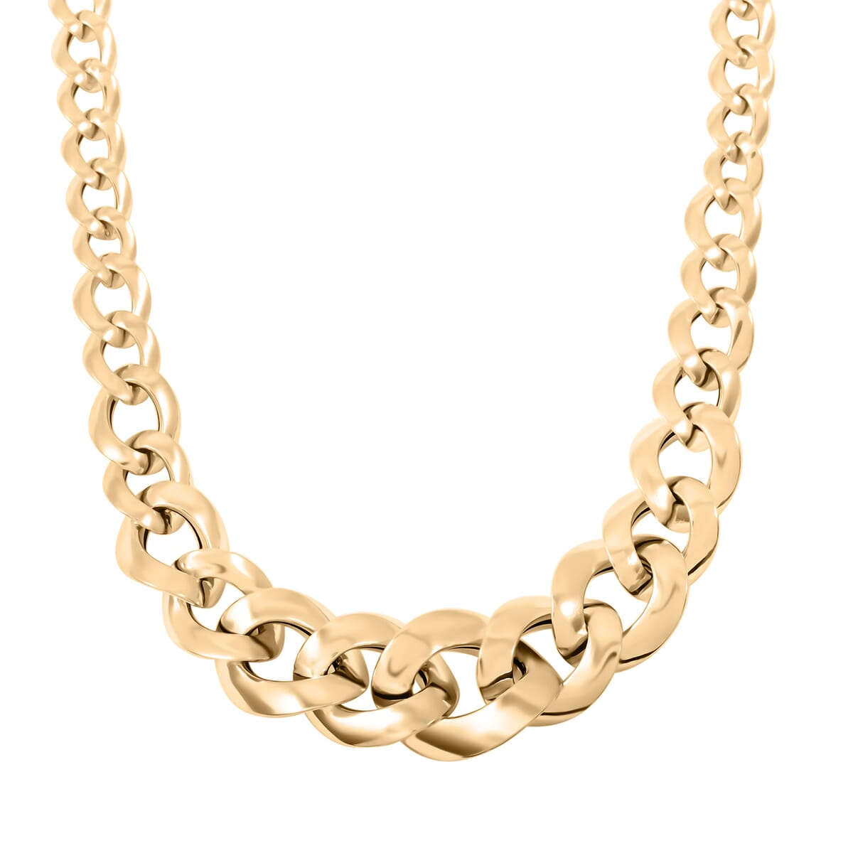 Italian Curb Chain Necklace in 10K Yellow Gold 6.95 Grams 18-20 Inches image number 0