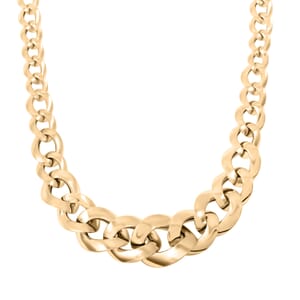 Italian Curb Chain Necklace in 10K Yellow Gold 6.95 Grams 18-20 Inches