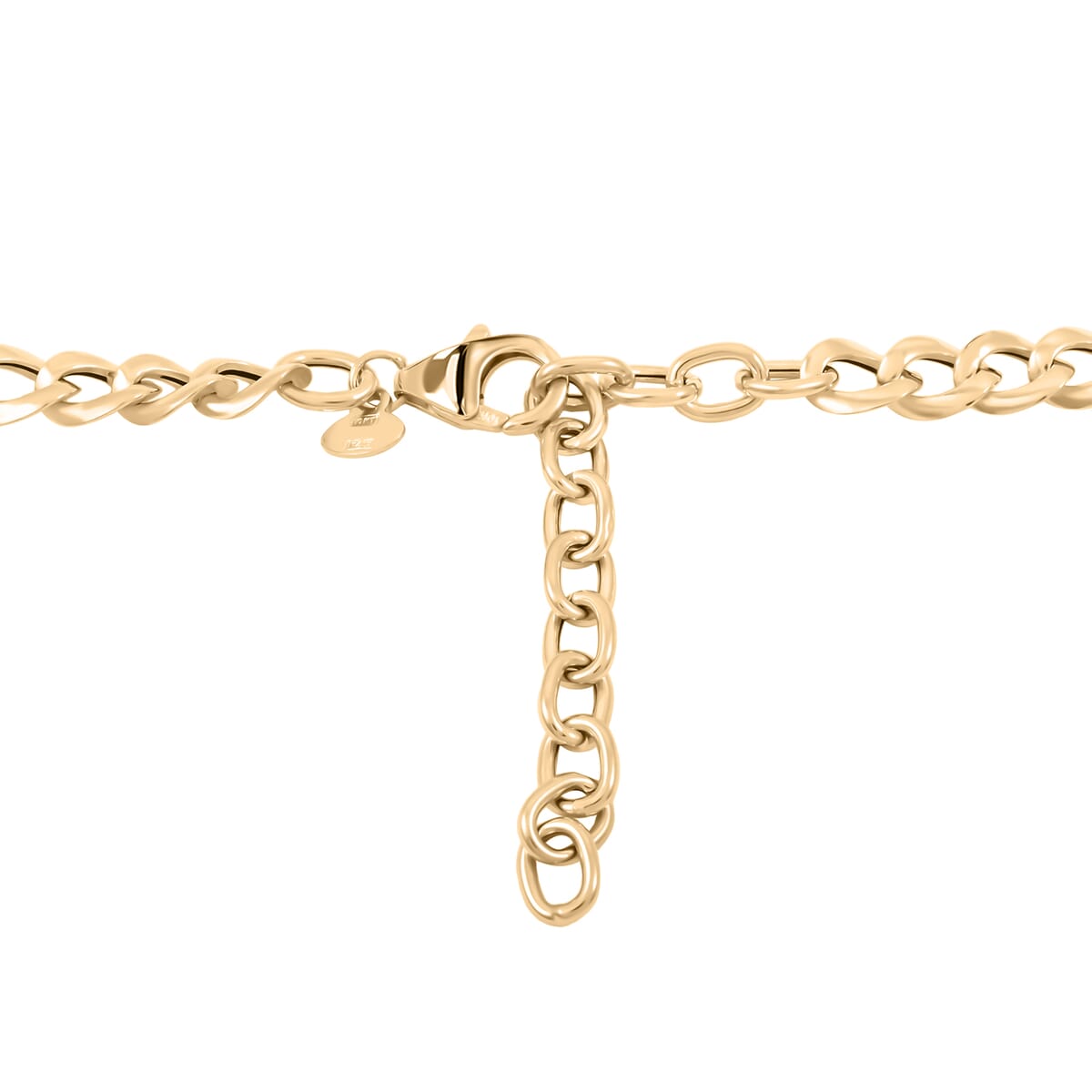 Italian Curb Chain Necklace in 10K Yellow Gold 6.95 Grams 18-20 Inches image number 2