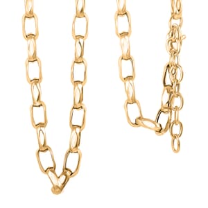 Italian Oval Link Chain Necklace in 10K Yellow Gold 9.06 Grams 18 Inches