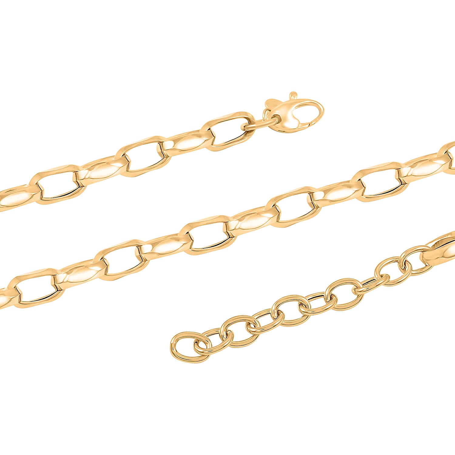 Italian Oval Link Chain Necklace in 10K Yellow Gold 9.06 Grams 18 Inches