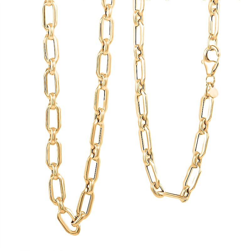 Italian Octagonal Viale Chain Necklace in 10K Yellow Gold 5.50 Grams 20 Inches