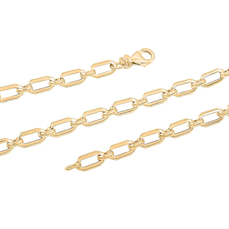 Italian Octagonal Viale Chain Necklace in 10K Yellow Gold 5.50 Grams 20 Inches
