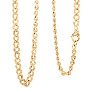 Italian Curb Link Chain Necklace in 10K Yellow Gold 8.1 Grams 20 Inches
