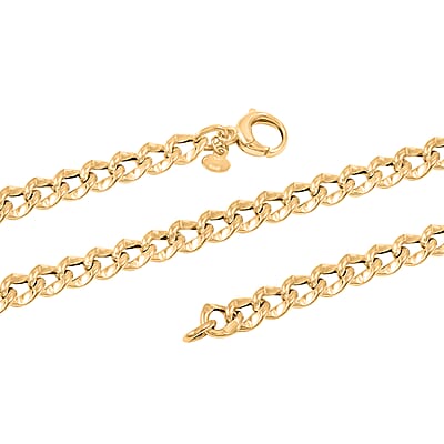 Italian Curb Link Chain Necklace in 10K Yellow Gold 8.1 Grams 20 Inches