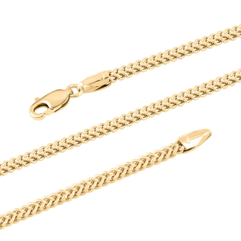 2.1mm Franco Chain Necklace in 10K Yellow Gold 5.9 Grams 20 Inches