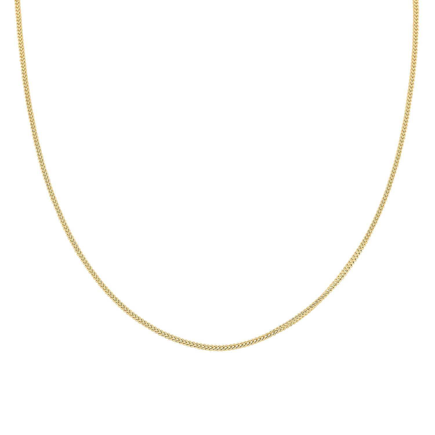 2.1mm Franco Chain Necklace in 10K Yellow Gold 5.9 Grams 20 Inches