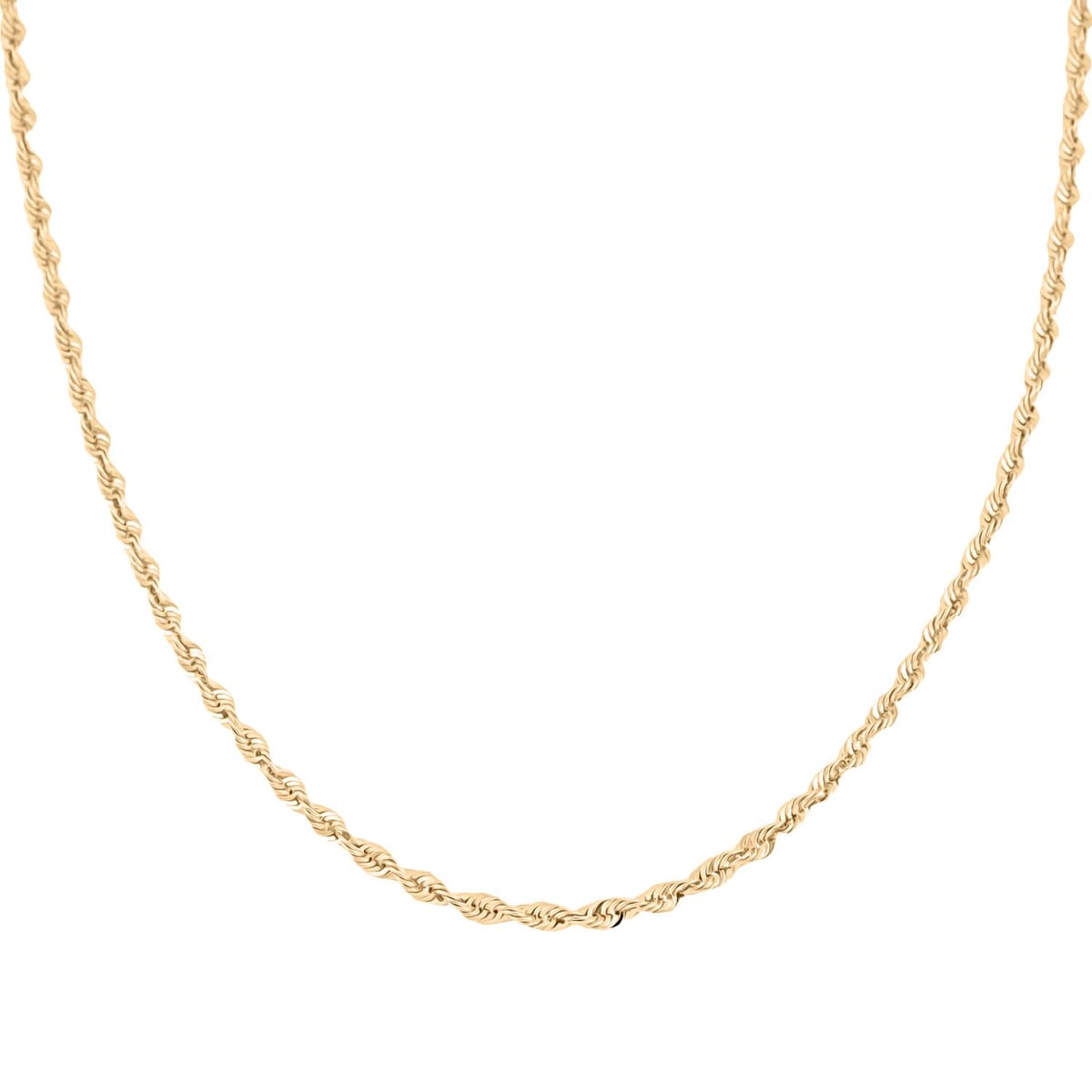 3.8m Shinny Rope Chain Necklace in 10K Yellow Gold 20 Inches 6 Grams image number 3