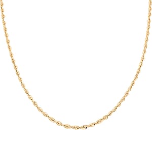 10K Yellow Gold 4mm Rope Chain Necklace (20 Inches) (6.50 g)