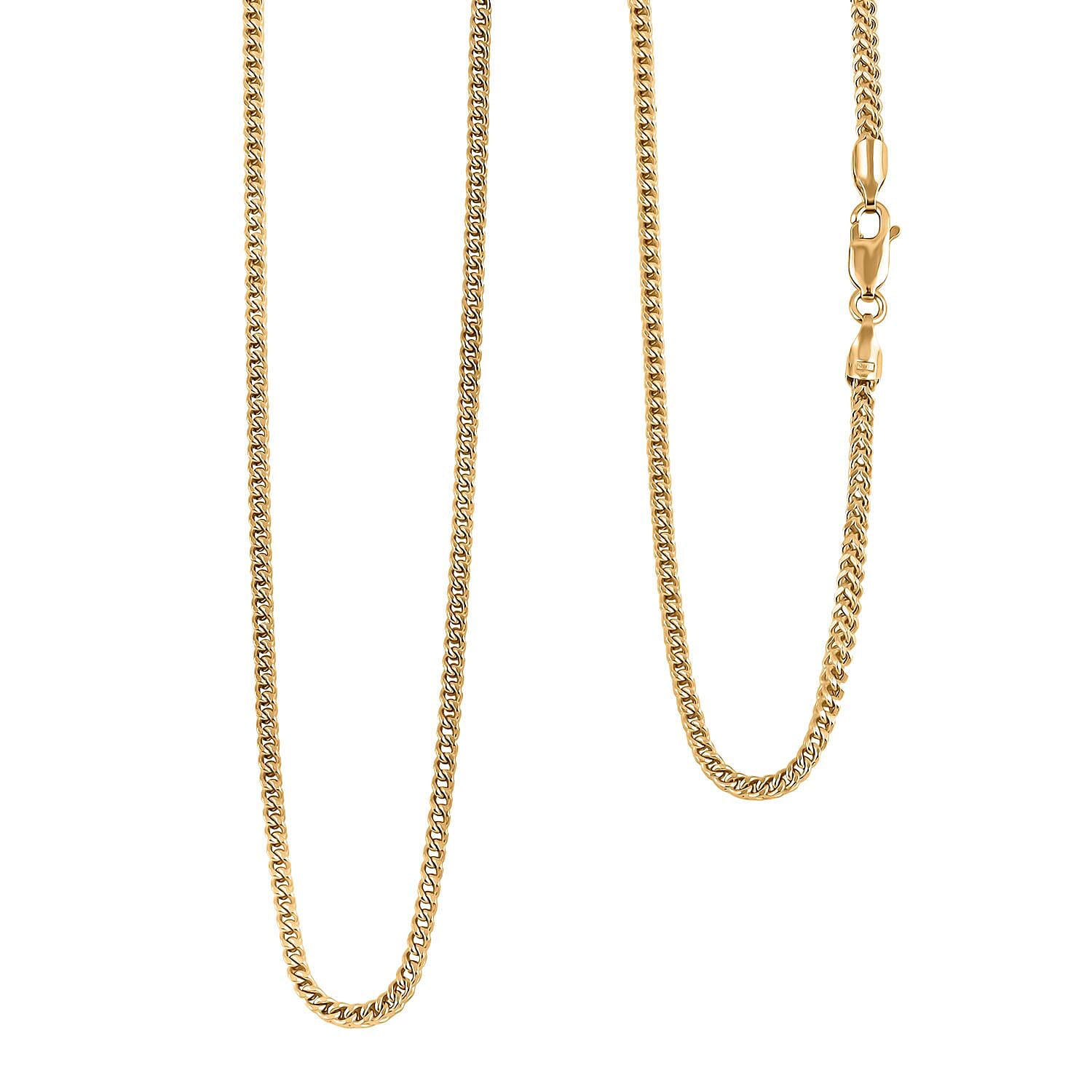 2.1mm Franco Chain Necklace in 10K Yellow Gold 6.6 Grams 22 Inches