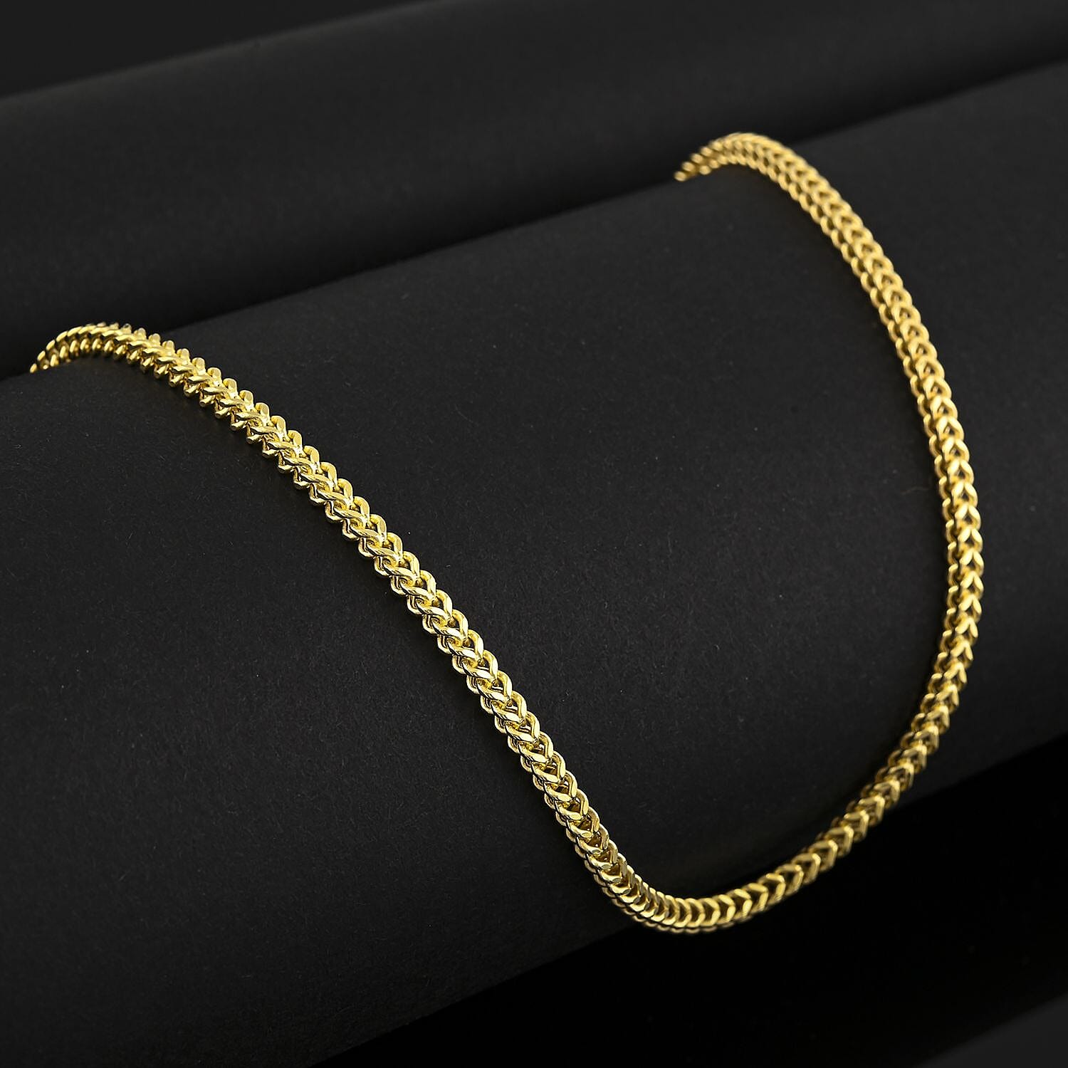 2.1mm Franco Chain Necklace in 10K Yellow Gold 6.6 Grams 22 Inches