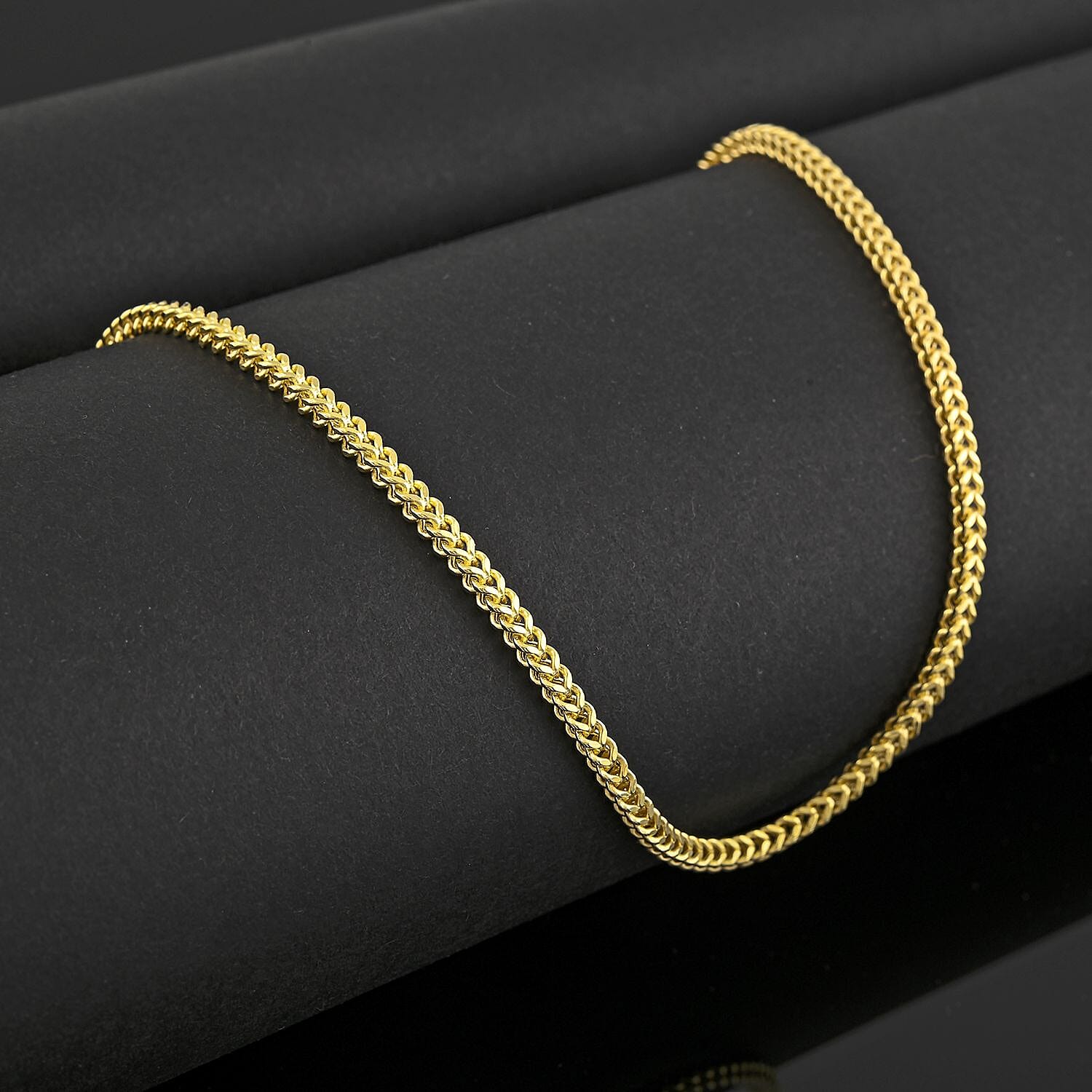 2.1mm Franco Chain Necklace in 10K Yellow Gold 7.10 Grams 24 Inches