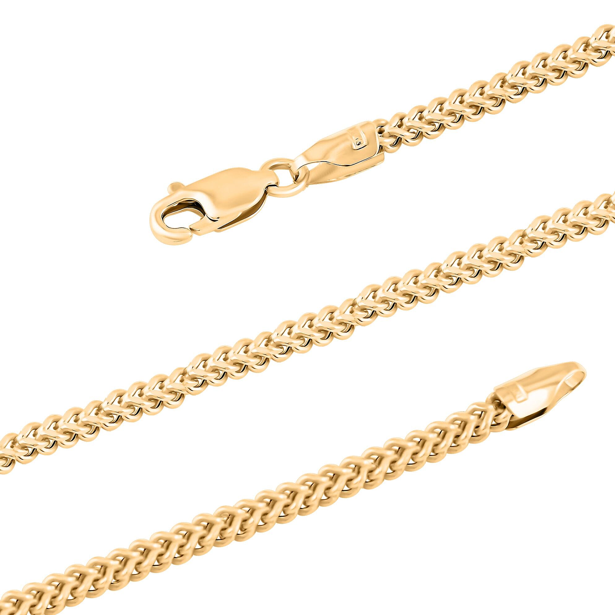 2.1mm Franco Chain Necklace in 10K Yellow Gold 7.10 Grams 24 Inches