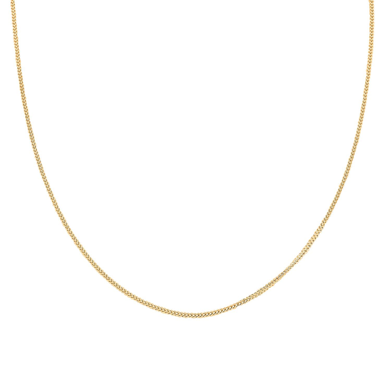 2.1mm Franco Chain Necklace in 10K Yellow Gold 7.10 Grams 24 Inches