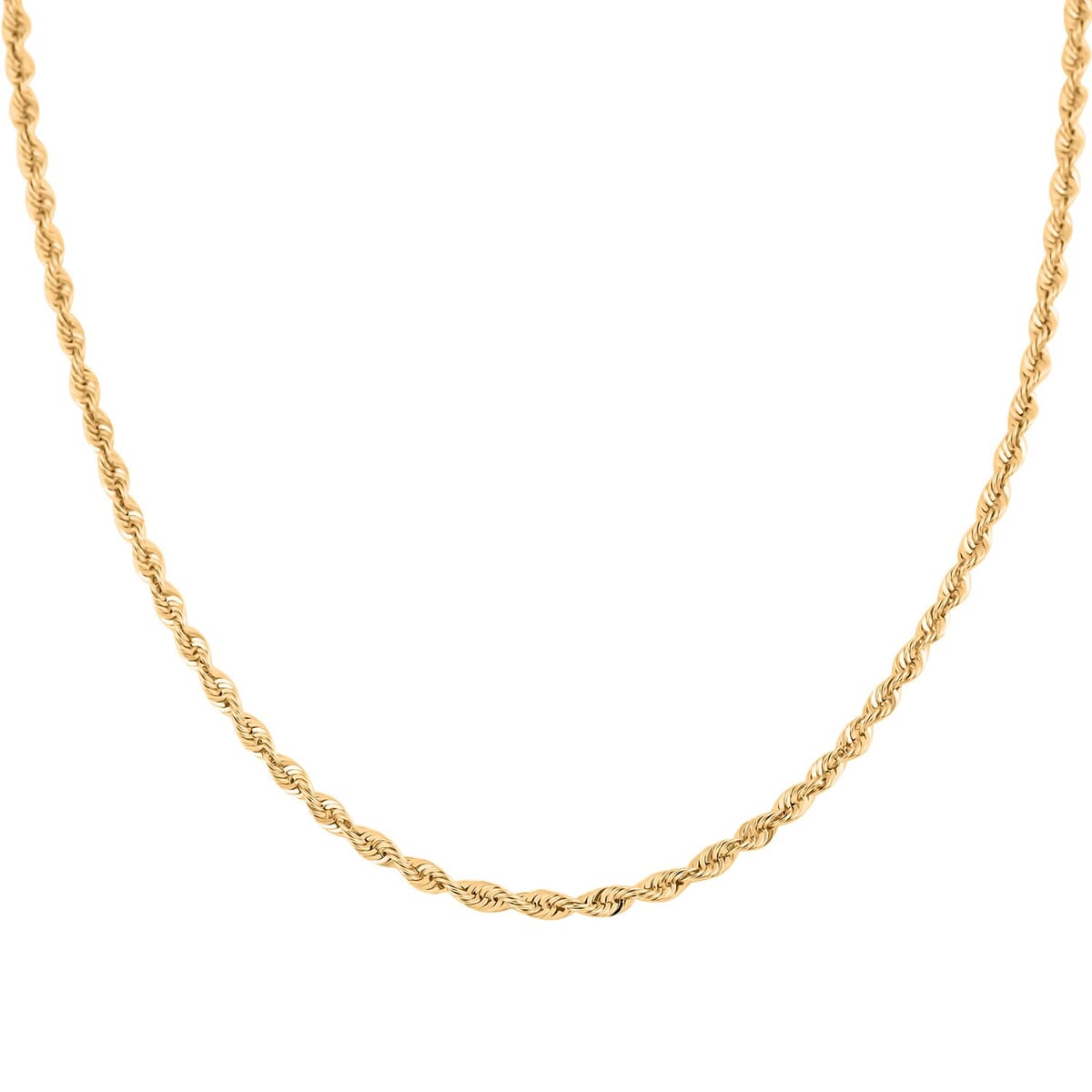 3.8mm Shinny Rope Chain Necklace in 10K Yellow Gold 7.5 Grams 26 Inches image number 3