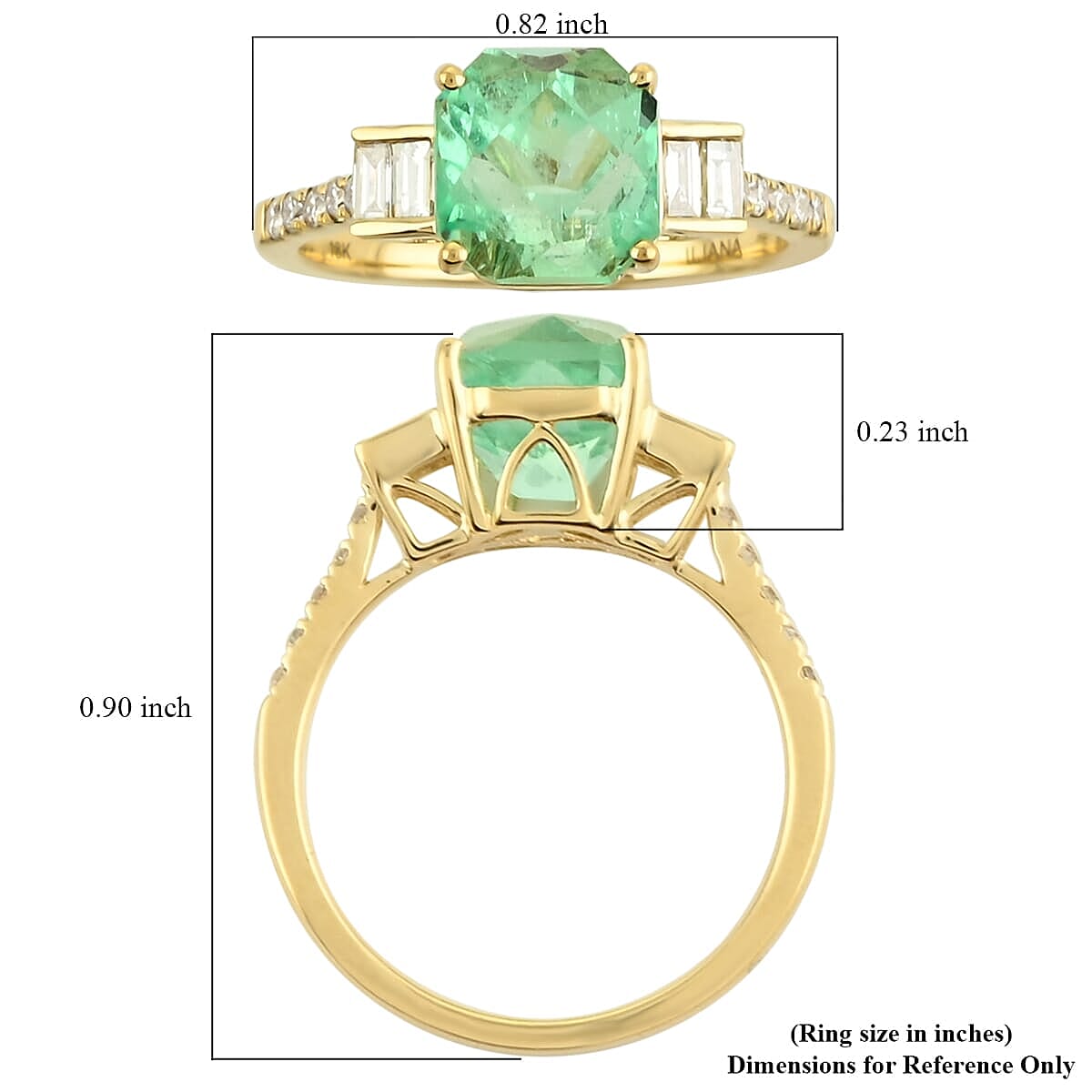 One Of A Kind Iliana AAA Boyaca Colombian Emerald and G-H SI Diamond 2.90 ctw Ring in 18K Yellow Gold (Size 7.5)  image number 4