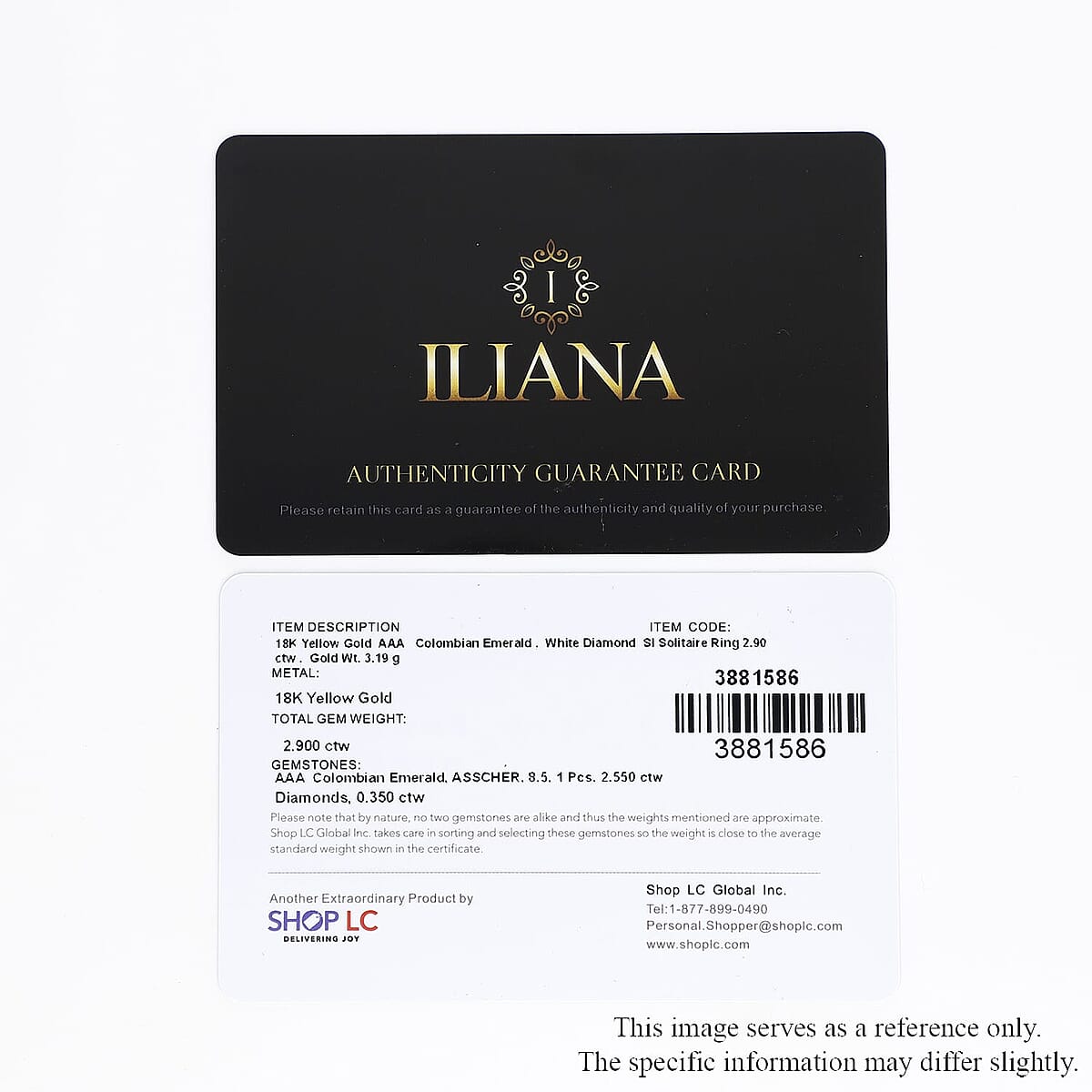 One Of A Kind Iliana AAA Boyaca Colombian Emerald and G-H SI Diamond 2.90 ctw Ring in 18K Yellow Gold (Size 7.5)  image number 5