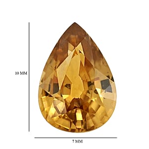 AAAA Golden Zircon (Pear 10x7 mm) 3.00 ctw