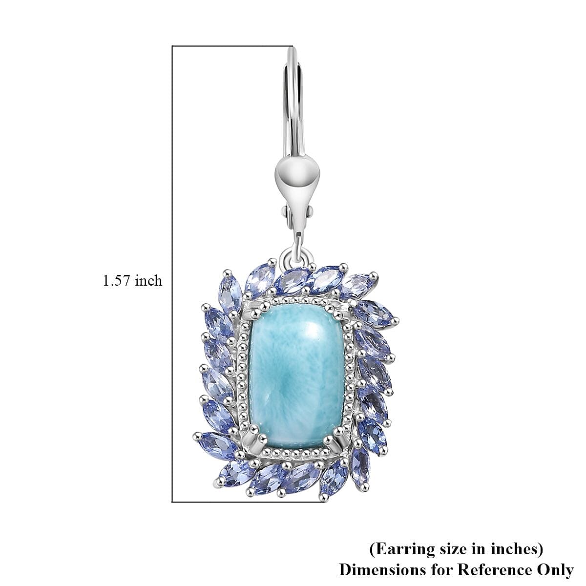 Buy D'Joy Larimar and Tanzanite 13.00 ctw Ocean Waves