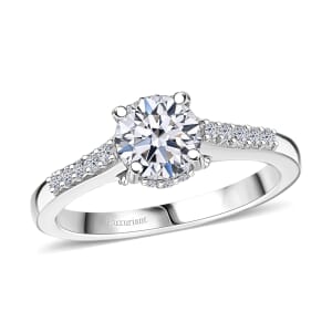 Luxuriant Lab Grown Diamond 1.25 ctw Solitaire Ring in Rhodium Over Sterling Silver (Size 7.0)