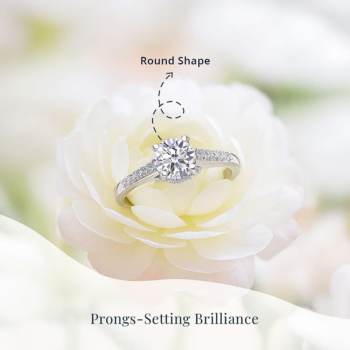 Luxuriant Lab Grown Diamond 1.25 ctw Solitaire Ring in Rhodium Over Sterling Silver (Size 7.0) image number 4