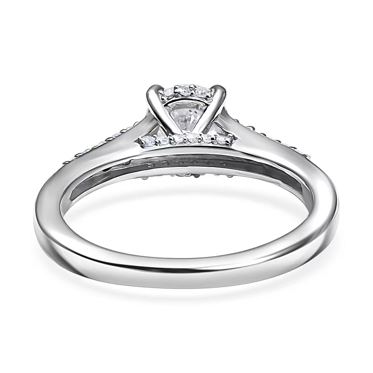 Luxuriant Lab Grown Diamond 1.25 ctw Solitaire Ring in Rhodium Over Sterling Silver (Size 7.0) image number 7