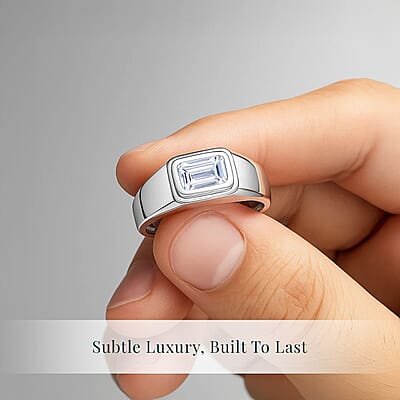 IGI Certified Luxuriant Lab Grown Diamond F VS2 1.50 ctw Mens Ring in 950 Platinum (Size 10.0) 10.50 Grams (Del. In 12-15 Days)
