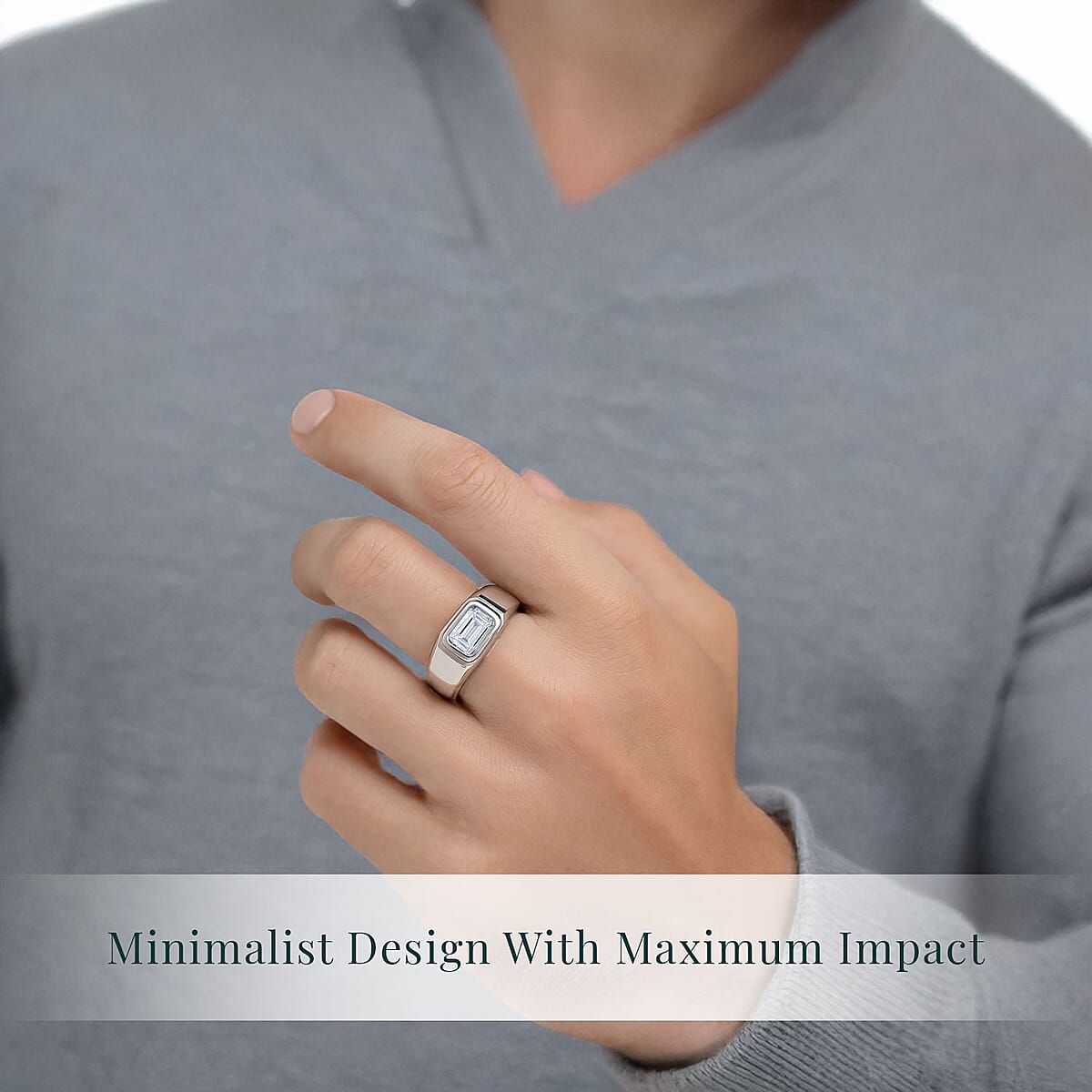 IGI Certified Luxuriant Lab Grown Diamond F VS2 1.50 ctw Mens Ring in 950 Platinum (Size 11.0) 10.50 Grams image number 1