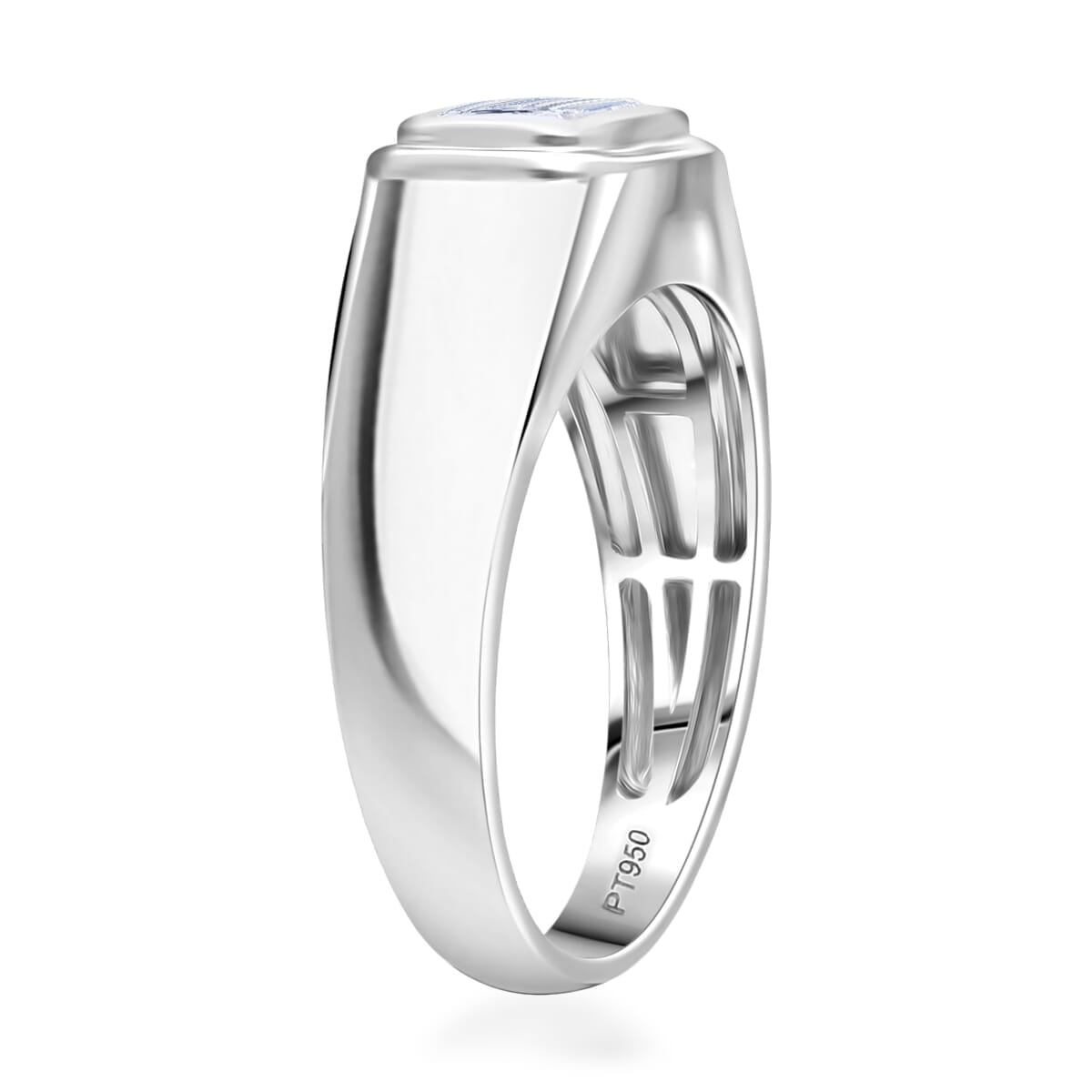 IGI Certified Luxuriant Lab Grown Diamond F VS2 1.50 ctw Mens Ring in 950 Platinum (Size 11.0) 10.50 Grams image number 2
