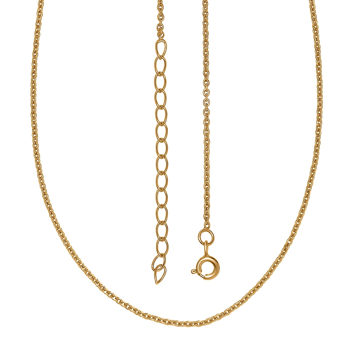 Vermeil YG Over Sterling Silver Necklace (18 Inches) 2.16 g