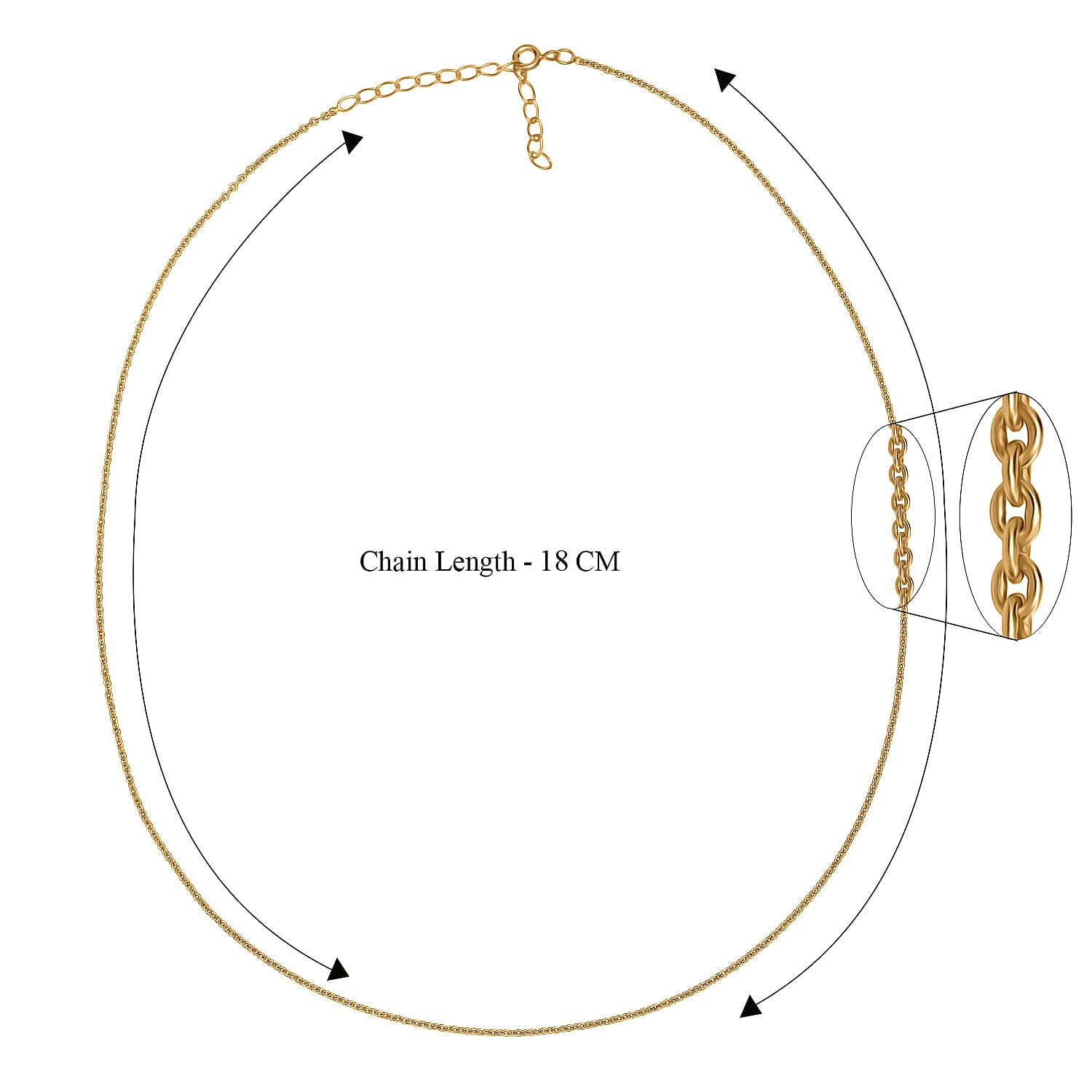 Vermeil YG Over Sterling Silver Necklace (18 Inches) 2.16 g
