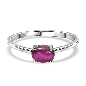 African Ruby 1.30 ctw Ring in Sterling Silver (Size 9.0)